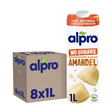 ALPRO Amandel ongeroosterd  Zonder Suiker 8x1L