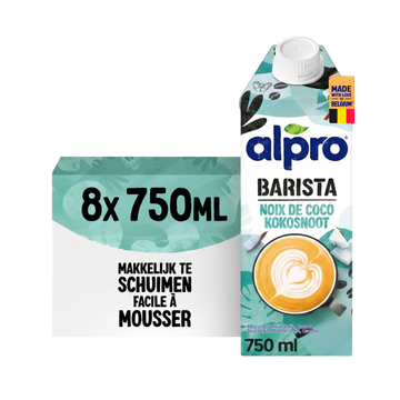 ALPRO Barista Kokos & Soja Plantaardige Drank Professioneel Perfect voor Koffie Lactosevrij 8 x 75cl