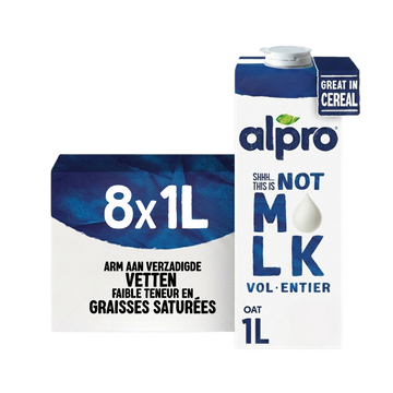 ALPRO DRINK Haver Not Milk Plantaardige Drink Vol 3,5% 8x1L