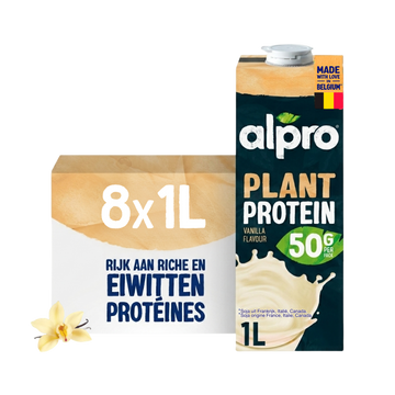 Alpro Protein Sojadrink - Vanillesmaak - 8x1L